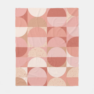 世紀中頃の円：幾何モダンパターン。 フリースブランケット