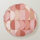 世紀中頃の円:幾何モダンパターン。 ラウンドクッション (裏面)