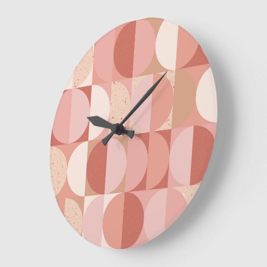 世紀中頃の円:幾何モダンパターン。 ラージ壁時計 (傾斜)