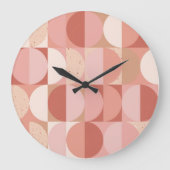 世紀中頃の円:幾何モダンパターン。 ラージ壁時計 (正面)