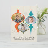 世紀中頃の写真モダンコラージクリスマス シーズンカード (スタンド正面)