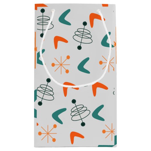 世紀中頃の原子モダンボメラン スモールペーパーバッグ (裏面)