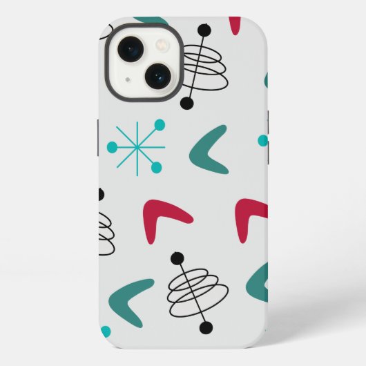 世紀中頃の原子モダンボメラン iPhoneケース (裏面)