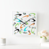 世紀中頃の原子時計 スクエア壁時計 (ホーム)