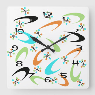 世紀中頃の原子時計 スクエア壁時計