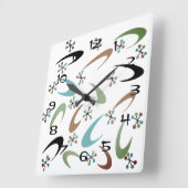 世紀中頃の原子時計 スクエア壁時計 (傾斜)