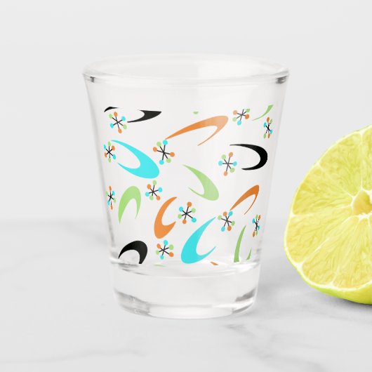 世紀中頃の原子爆弾ガラス ショットグラス (正面)