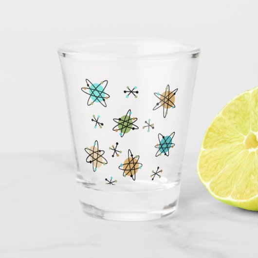 世紀中頃の原子爆弾ガラス ショットグラス (正面)