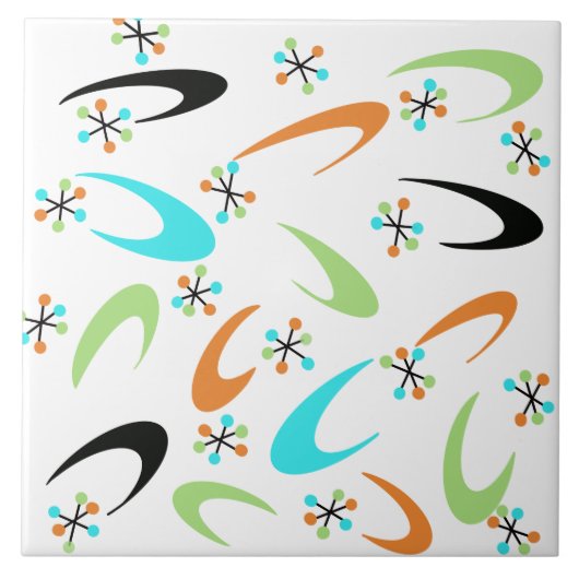 世紀中頃の原子磁器タイル タイル (正面)