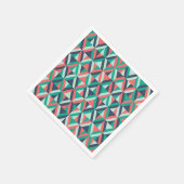 世紀中頃の幾何モダンパターン スタンダードカクテルナプキン (角)