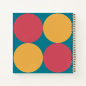 世紀中頃の幾何モダン円パターン緩和曲線 ノートブック (裏面)