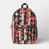 世紀中頃の幾何モダン抽象化 プリントバックパック (正面)