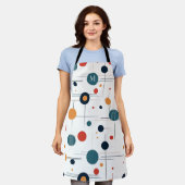 世紀中頃の幾何学的パターン エプロン (着用した状態)