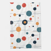 世紀中頃の幾何学的パターン キッチンタオル (縦)