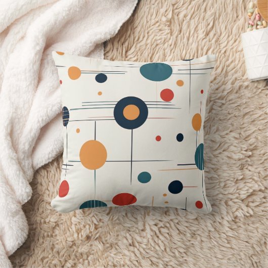 世紀中頃の幾何学的パターン クッション (ブランケット)