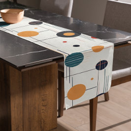 世紀中頃の幾何学的パターン ショートテーブルランナー