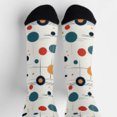 世紀中頃の幾何学的パターン ソックス (上部)