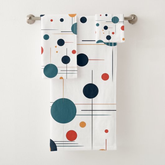 世紀中頃の幾何学的パターン バスタオルセット (インサイチュ)