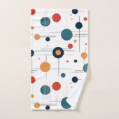 世紀中頃の幾何学的パターン バスタオルセット (ハンドタオル)