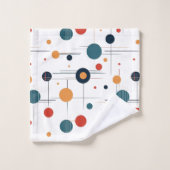 世紀中頃の幾何学的パターン バスタオルセット (ウォッシュタオル)