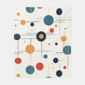 世紀中頃の幾何学的パターン フリースブランケット (正面)