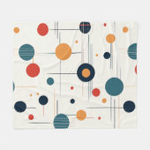 世紀中頃の幾何学的パターン フリースブランケット (正面(横))