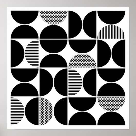 世紀中頃の幾何学的パターン ポスター (正面)