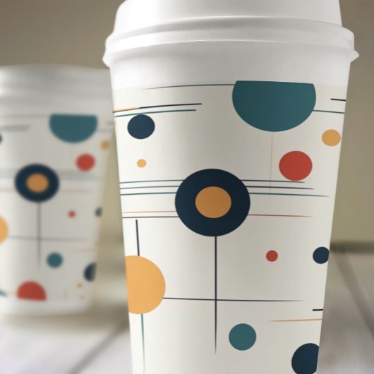 世紀中頃の幾何学的パターン 紙コップ