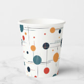 世紀中頃の幾何学的パターン 紙コップ (正面)