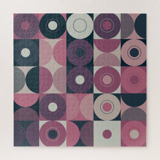 世紀中頃の幾何学的:抽象芸術カラフルパターン ジグソーパズル (縦)