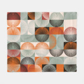 世紀中頃の幾何学的、抽象芸術カラフルパターン。 フリースブランケット (正面(横))