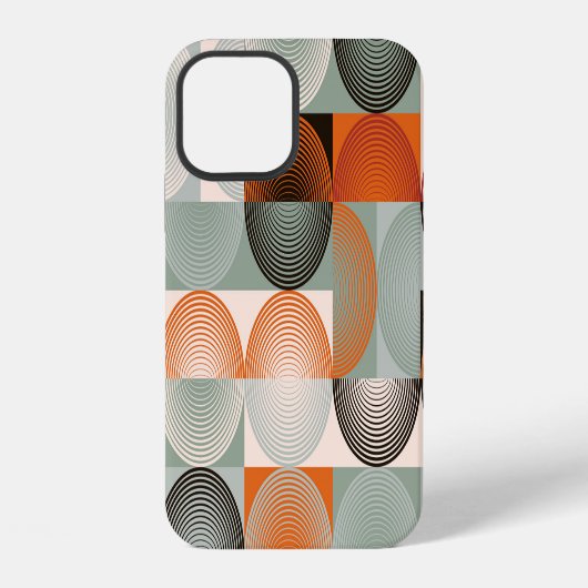 世紀中頃の幾何学的、抽象芸術カラフルパターン。 iPhoneケース (裏面)