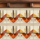 世紀中頃の幾何対称性アールデコ タイル