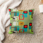 世紀中頃の抽象芸術·セロモダンリ·グリーン クッション (ブランケット)