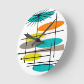 世紀中頃の楕円5 ラウンド壁時計 (傾斜)