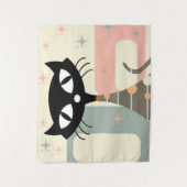 世紀中頃の猫モダン タペストリー (正面)