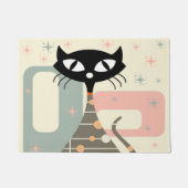 世紀中頃の猫モダン ドアマット (正面)