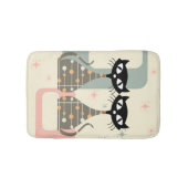 世紀中頃の猫モダン バスマット (正面)