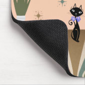 世紀中頃の猫モダン マウスパッド (コーナー)