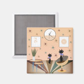 世紀中頃の猫モダン マグネット (正面/裏面)