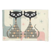 世紀中頃の猫モダン 枕カバー (正面)