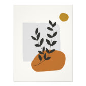 世紀中頃の現代の太陽と葉 フォトプリント            (正面)