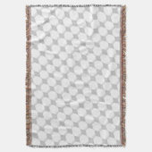 世紀中頃の白と灰色の楕円と円 スローブランケット (正面縦)