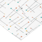 世紀中頃の線と円の原子時代パターン テーブルクロス (アングル)