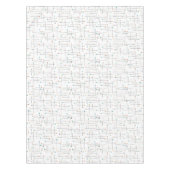 世紀中頃の線と円の原子時代パターン テーブルクロス (正面)