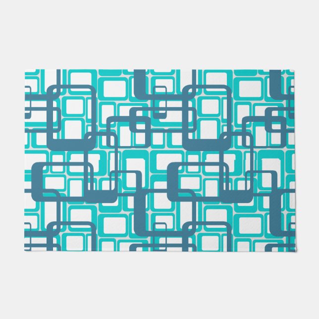 世紀中頃の長方形を開モダンく ドアマット (正面)