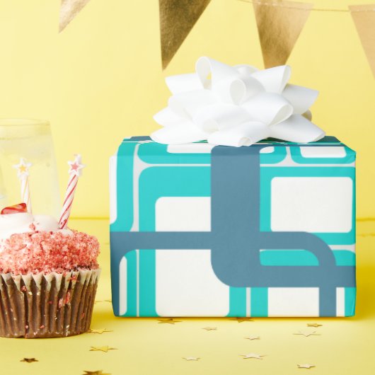 世紀中頃の長方形を開モダンく ラッピングペーパー (誕生日パーティー)