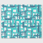 世紀中頃の長方形を開モダンく ラッピングペーパー (フラット)