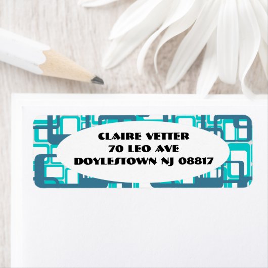 世紀中頃の長方形を開モダンく ラベル (インサイチュ)