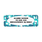 世紀中頃の長方形を開モダンく ラベル (正面)